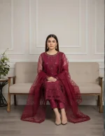 ZN SIGNATURE – MAUVE PINK ORGANZA - Image 3