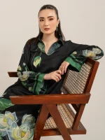 Izle Black – Digital Printed Coord Set - Image 2